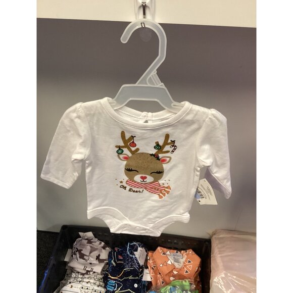 Holiday Time Baby Girls' Christmas Long Sleeve Bodysuit 0 - 3 Months - Picture 2 of 3